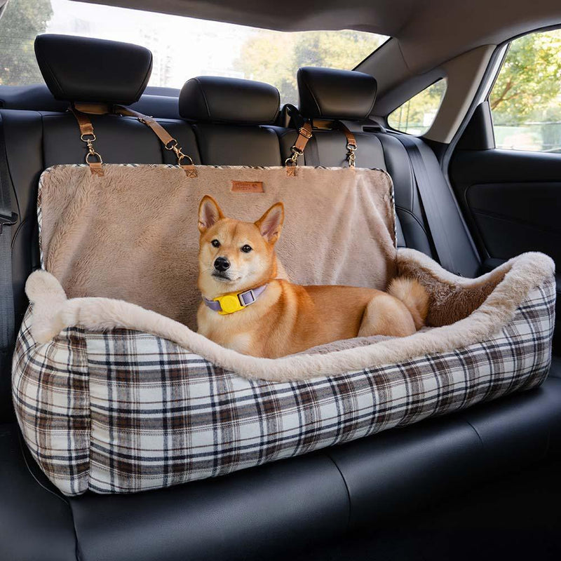 Cama de pet para carro, clássico e fofo, mantenha seu pet seguro