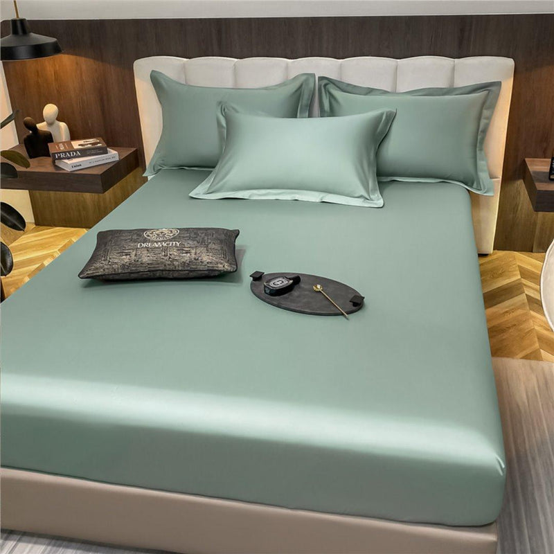 Conjunto de Roupa de Cama 400 Fios Premium em Algodão Egípcio - Verde